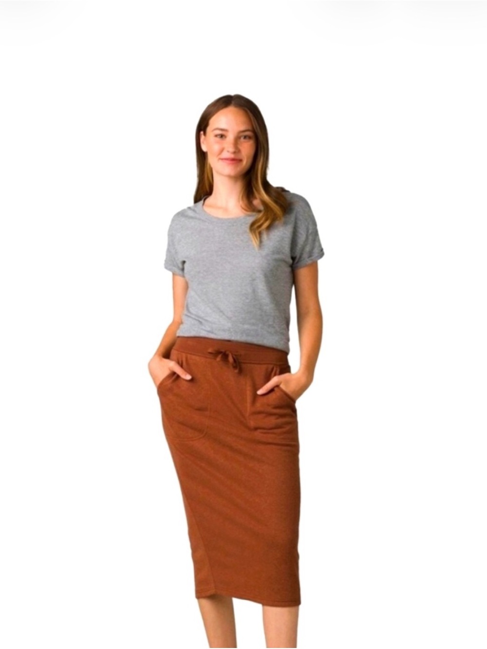 Prana Cozy Up Hemp Midi Length Skirt